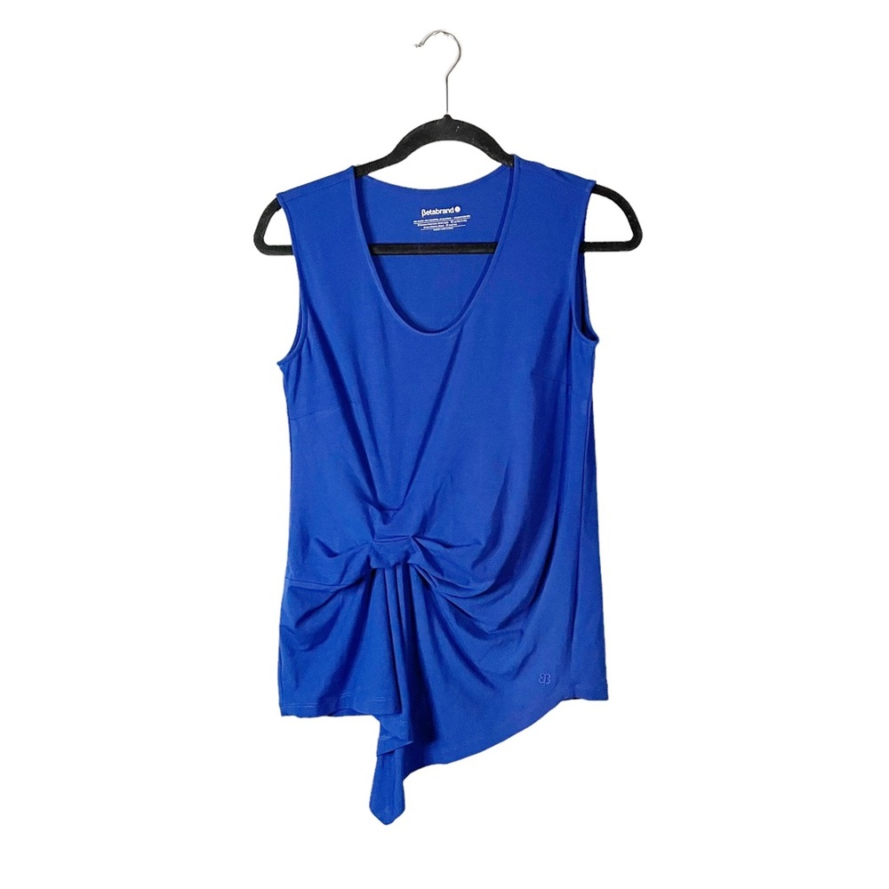 Betabrand Royal Blue Office Business Casual Stretchy Sleeveless Blouse Small